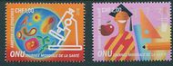 UNG 650-51 1 fr, 2 fr World Health Day Singles Mint NH ung650-1nh